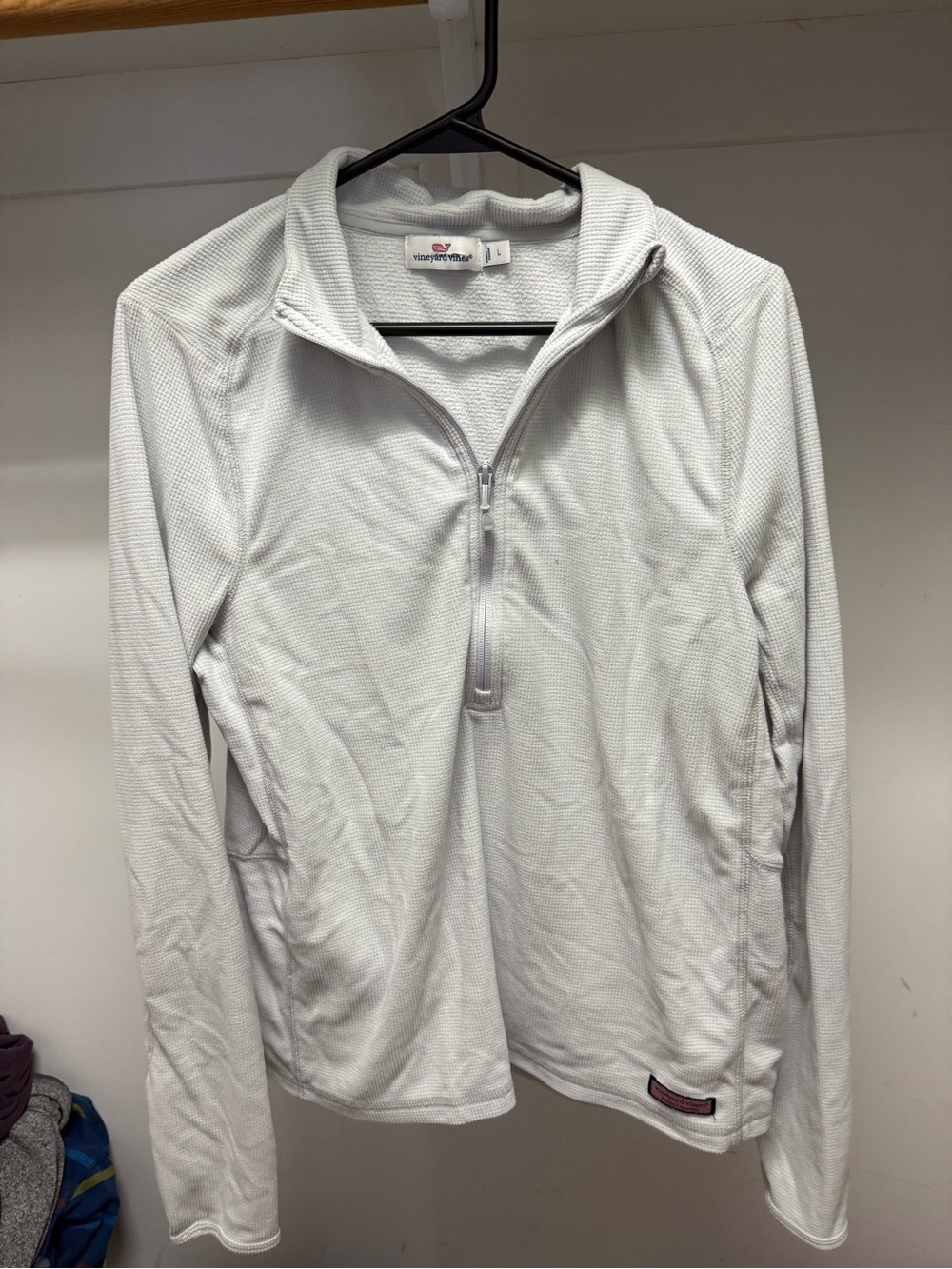Vineyard Vines Women’s White Quarter-Zip Pullover Sweater